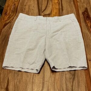Baird McNutt Murano Linen Cotton Blend Shorts Mens Size 38 Lavender Casual